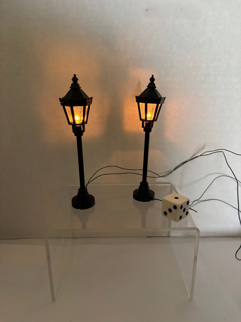 Miniature Christmas Village Street Lights